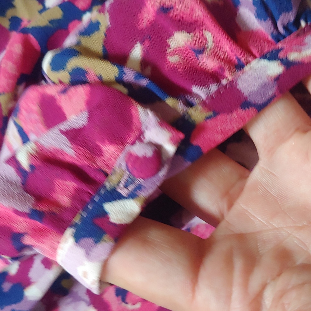 Nanette Lepore Ruffle Floral Pink Women's Top - Picture 7 of 11